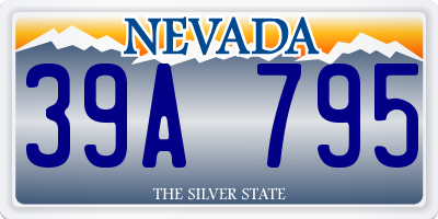 NV license plate 39A795