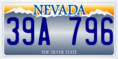 NV license plate 39A796