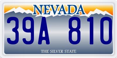 NV license plate 39A810