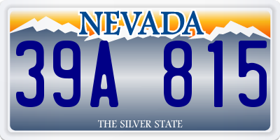 NV license plate 39A815