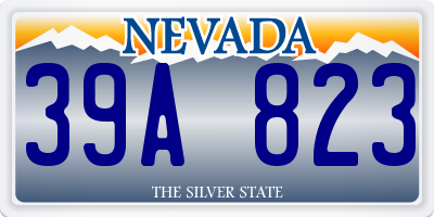 NV license plate 39A823