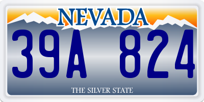 NV license plate 39A824