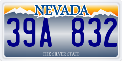 NV license plate 39A832
