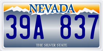 NV license plate 39A837