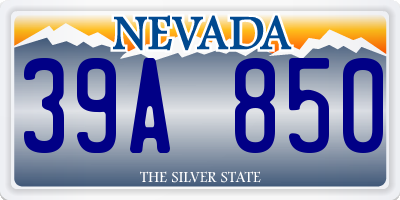 NV license plate 39A850