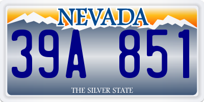 NV license plate 39A851