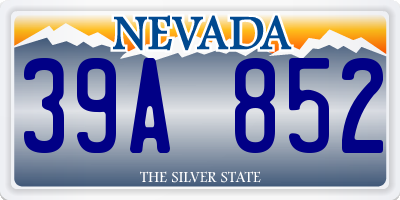 NV license plate 39A852