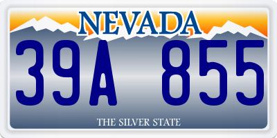 NV license plate 39A855