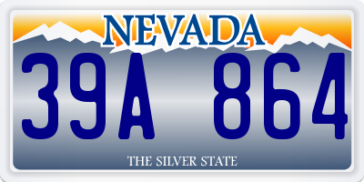 NV license plate 39A864