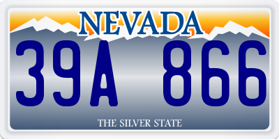 NV license plate 39A866