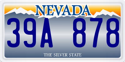NV license plate 39A878