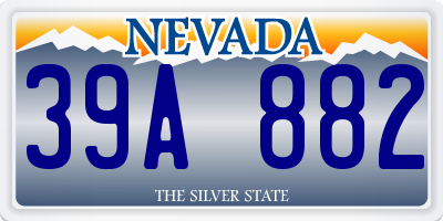 NV license plate 39A882