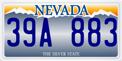 NV license plate 39A883