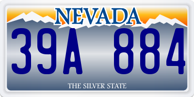 NV license plate 39A884