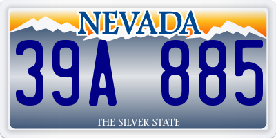 NV license plate 39A885