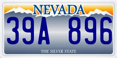 NV license plate 39A896