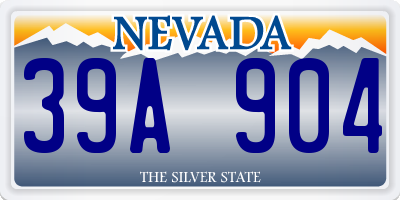 NV license plate 39A904