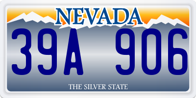 NV license plate 39A906
