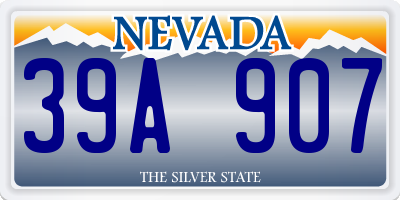 NV license plate 39A907