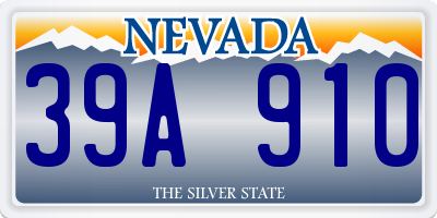 NV license plate 39A910