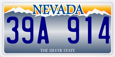 NV license plate 39A914