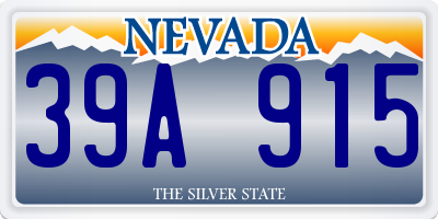 NV license plate 39A915