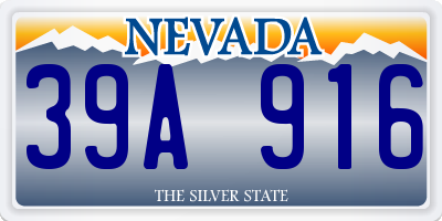 NV license plate 39A916