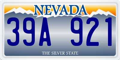 NV license plate 39A921