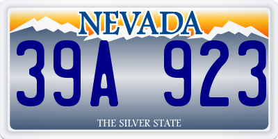 NV license plate 39A923