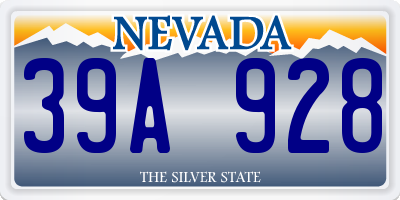 NV license plate 39A928