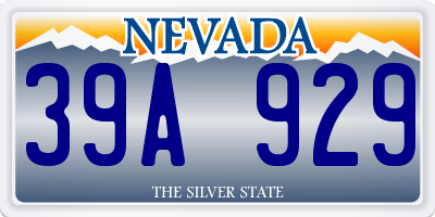 NV license plate 39A929