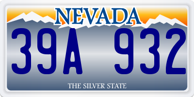 NV license plate 39A932