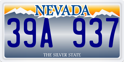 NV license plate 39A937