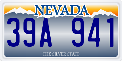 NV license plate 39A941