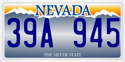 NV license plate 39A945