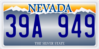 NV license plate 39A949