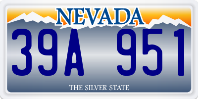 NV license plate 39A951