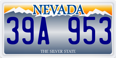 NV license plate 39A953