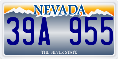 NV license plate 39A955