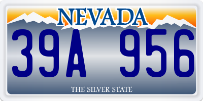 NV license plate 39A956