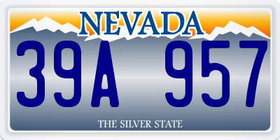 NV license plate 39A957