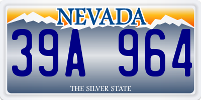NV license plate 39A964