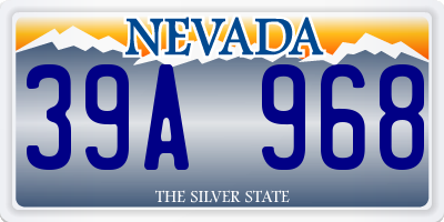 NV license plate 39A968