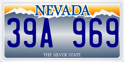 NV license plate 39A969