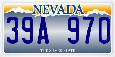 NV license plate 39A970