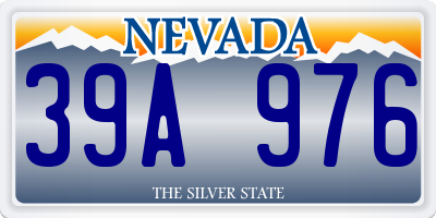 NV license plate 39A976