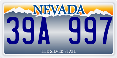 NV license plate 39A997