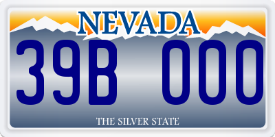 NV license plate 39B000
