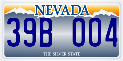 NV license plate 39B004