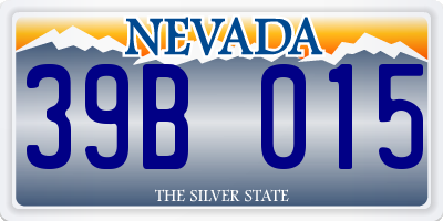 NV license plate 39B015